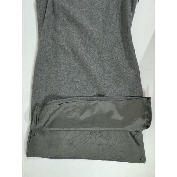 American Eagle Shift Dress Sz 8 (XS) Gray Wool Blend Zip Slits Notch Neck Lined - Picture 8 of 8
